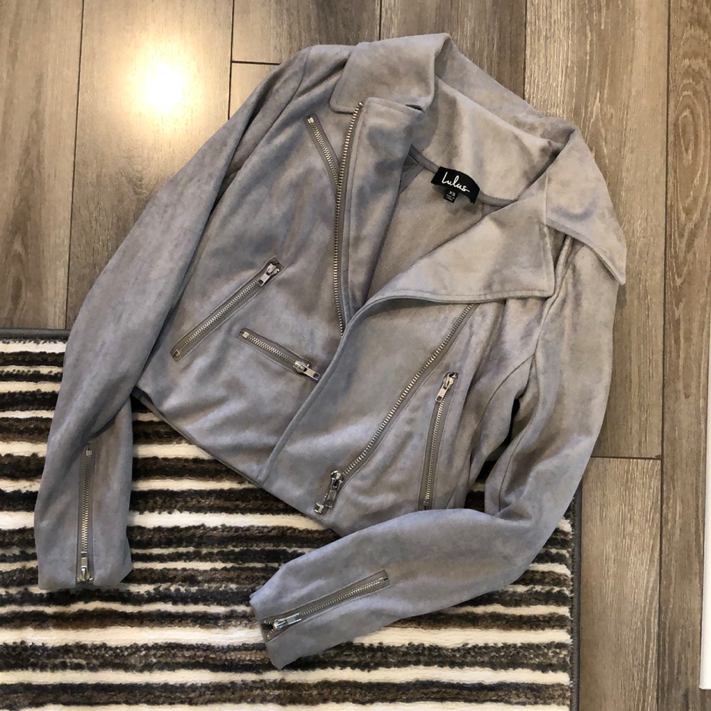Gray Suede Lulu’s Jacket